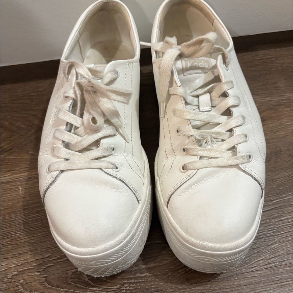 Keds Women's Leather Skylar Platform in White